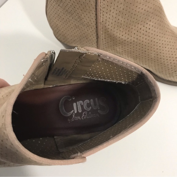 Circus by Sam Edelman Womens Light Beige Brown Zipper Ankle Boots Booties 9 - Picture 8 of 11